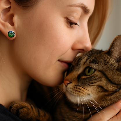 Boucles d’oreilles en résine scintillante