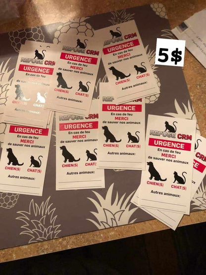 Affiche d’Urgence « Merci de sauver nos animaux » - Refuge CRM