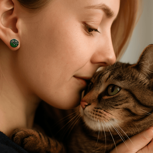 Boucles d’oreilles en résine scintillante - Refuge CRM