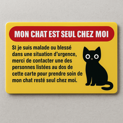 Carte d’urgence – Mon animal est seul chez moi - Refuge CRM